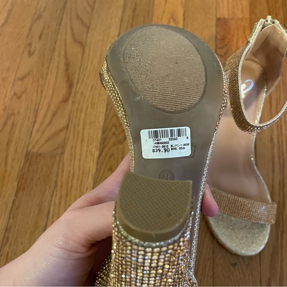 Windsor rose gold sparkly bedazzled heels - Picture 4 of 5